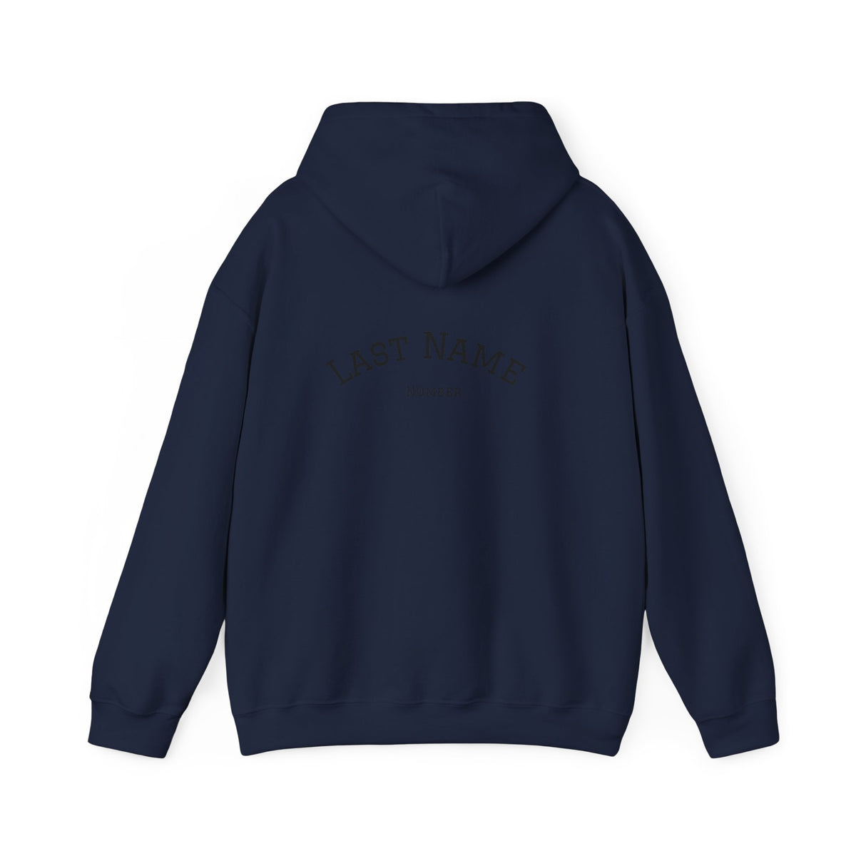 Volleyball Heart Hoodie – Personalized Last Name Back Print