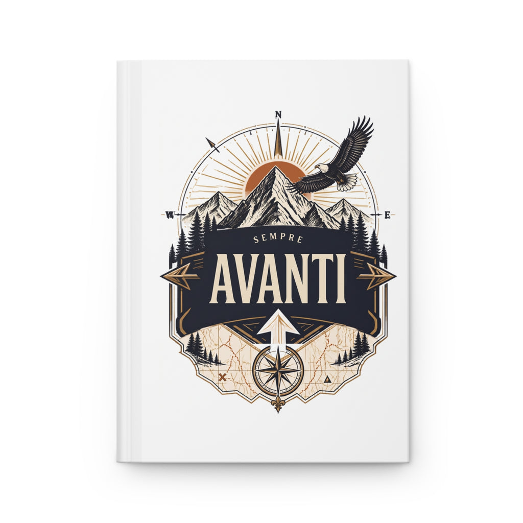 Avanti Adventure Hardcover Journal — Compass & Mountain Notebook