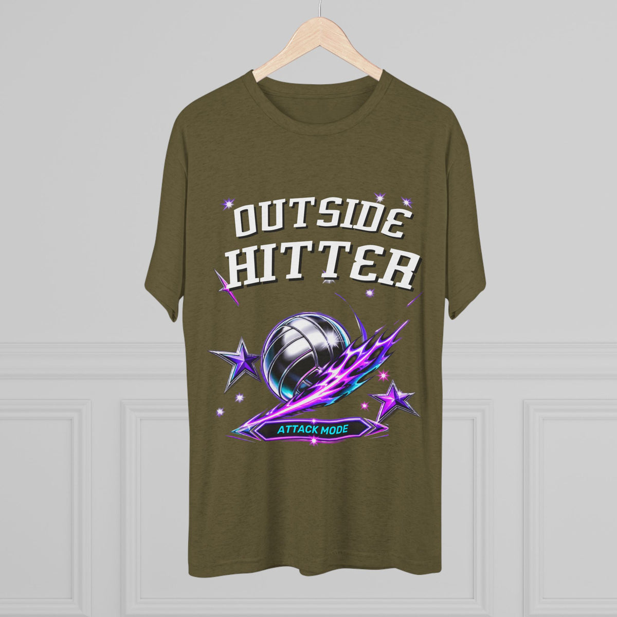 Outside Hitter Volleyball Tee — Attack Mode Graphic Shirt