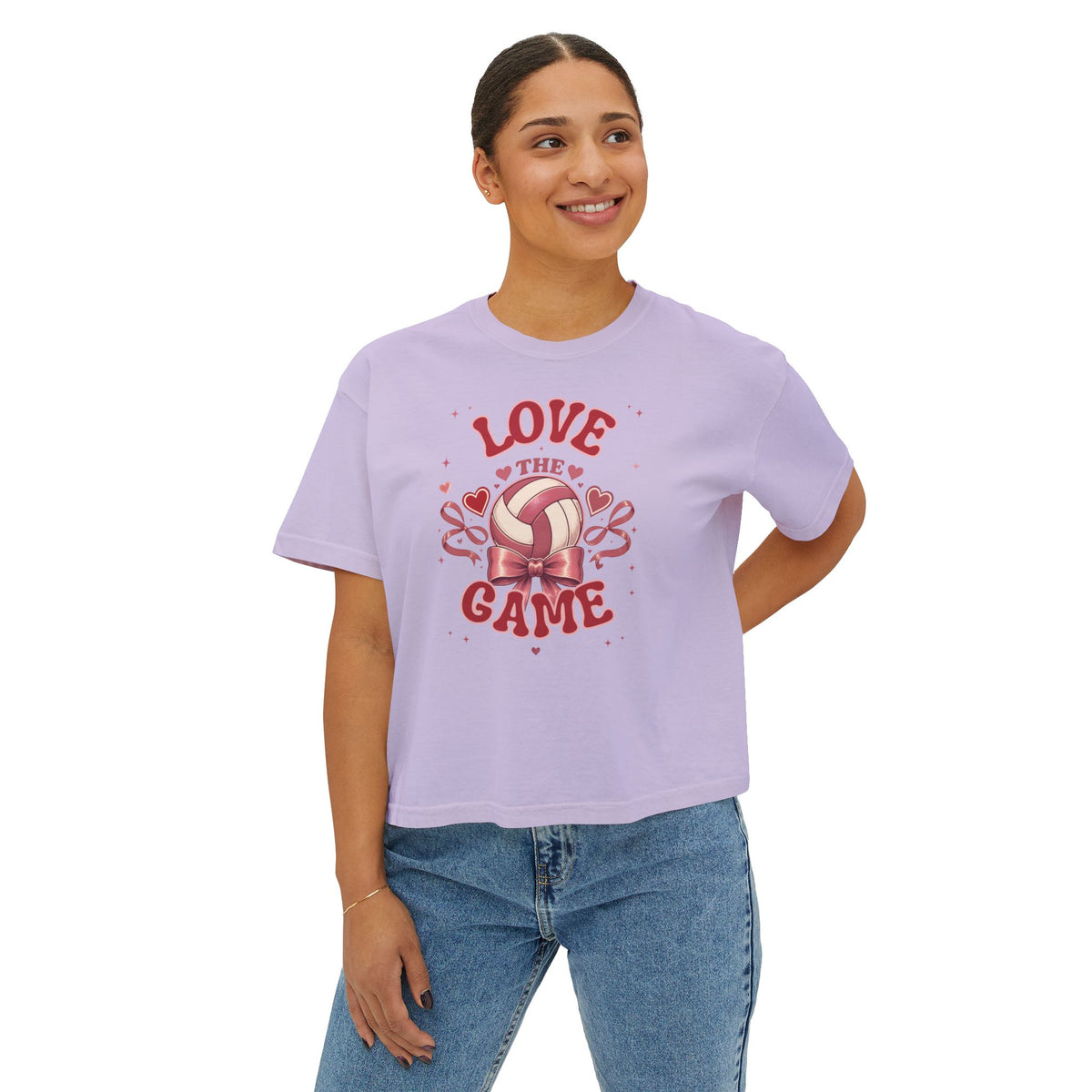 Volleyball "Love the Game" Women's Boxy Tee