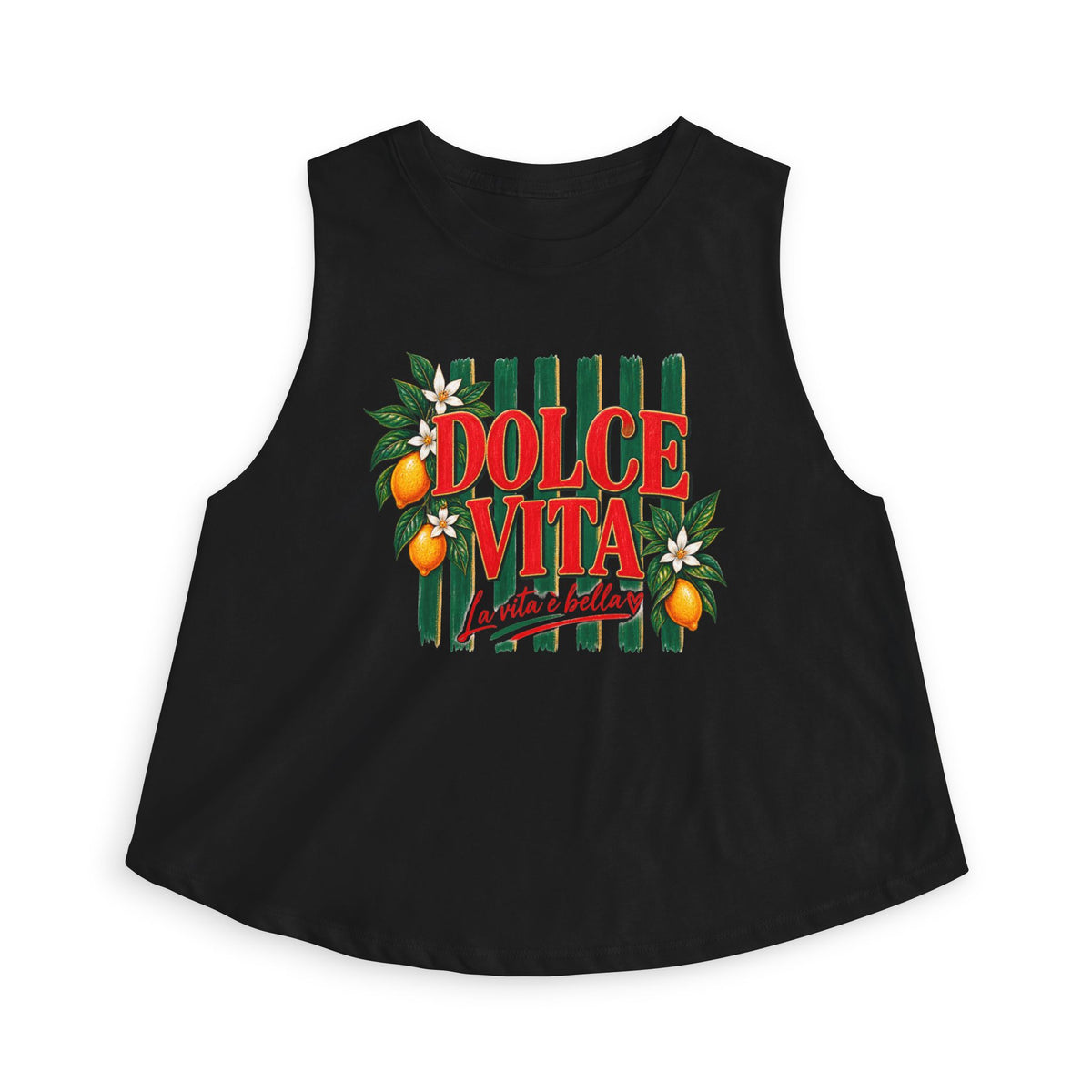 Dolce Vita Crop Tank — Women's Italian Lemon Summer Top