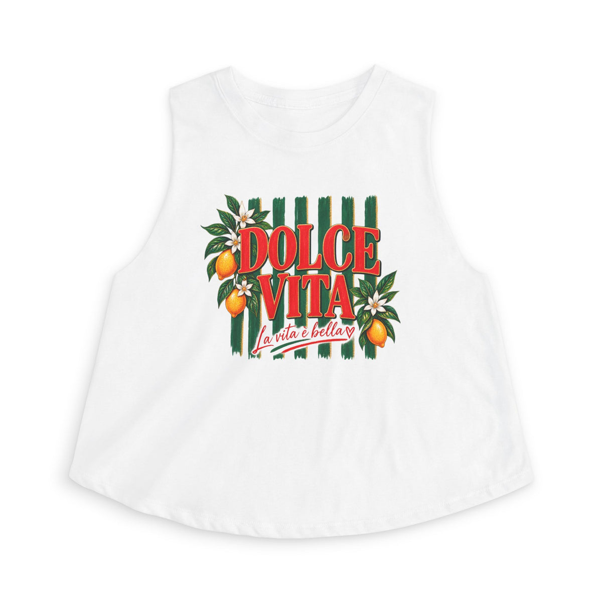 Dolce Vita Crop Tank — Women's Italian Lemon Summer Top