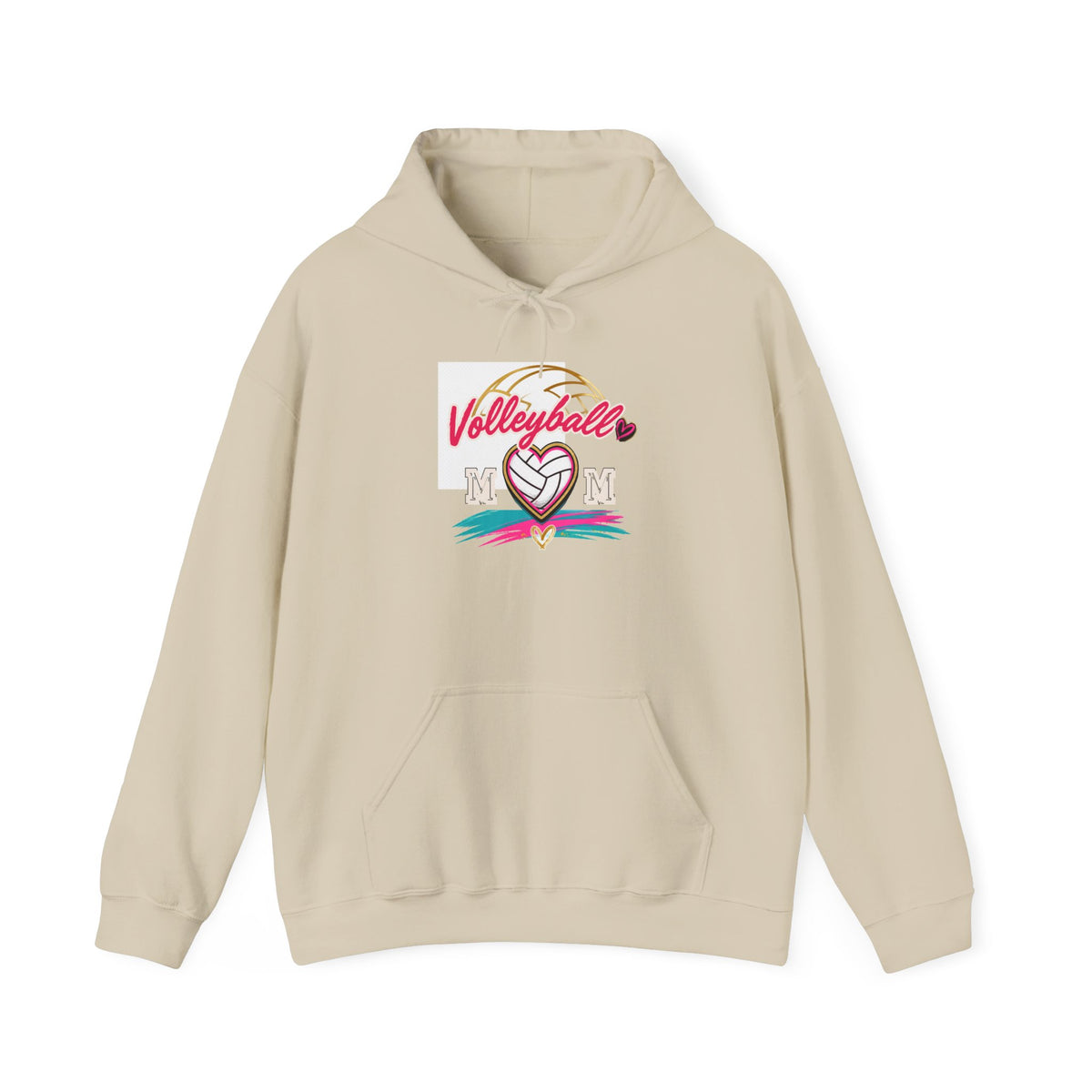 Volleyball Heart Hoodie – Personalized Last Name Back Print