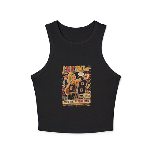 'I Saw That' Basketball Fan Racer Crop Tank