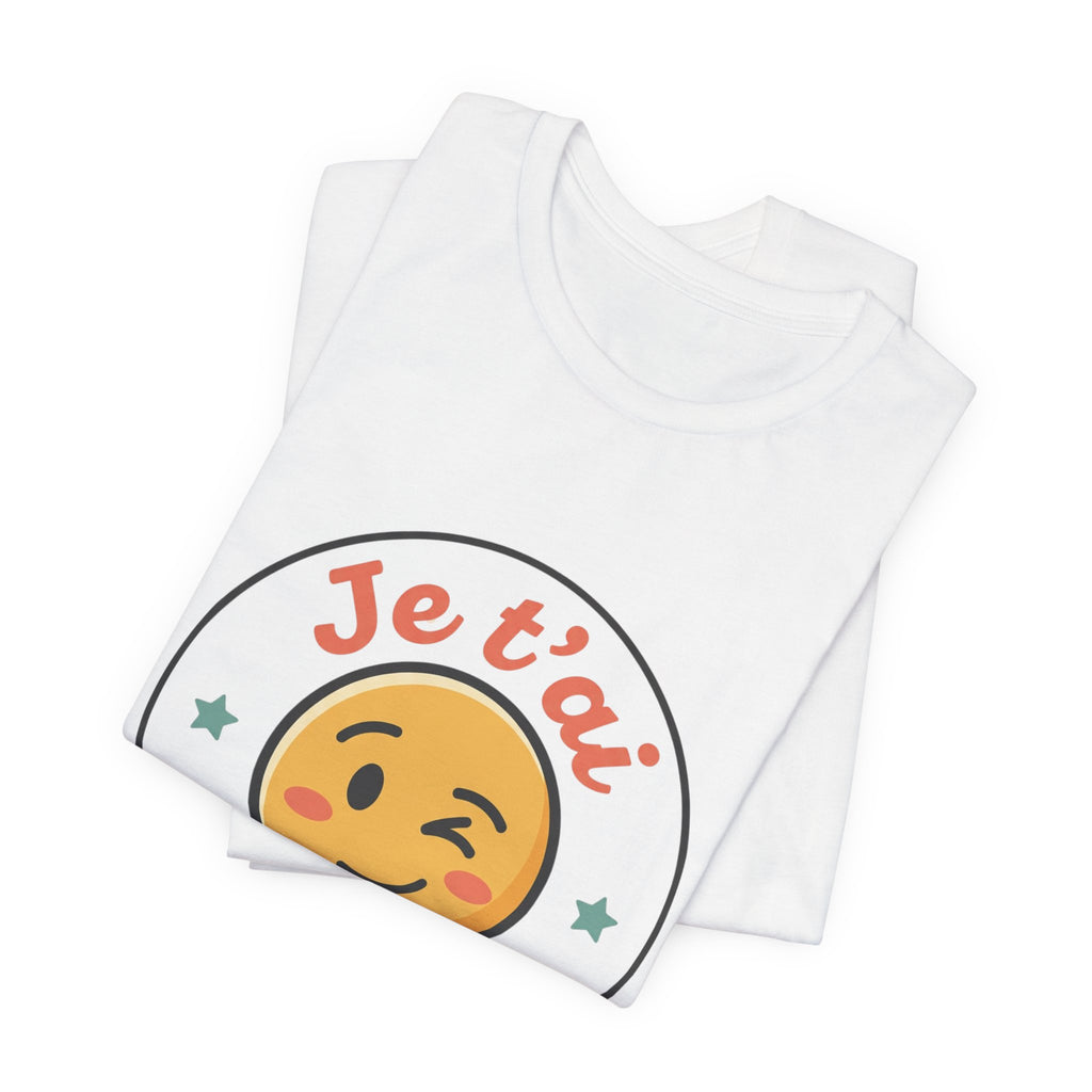 Je t'ai Emoji Tee — French Wink Love Graphic T-Shirt