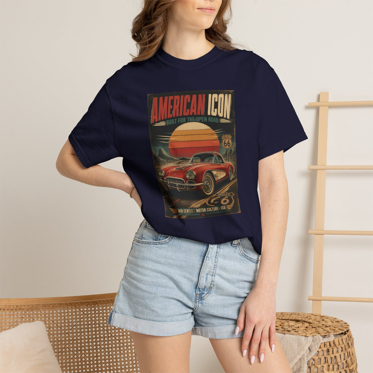 Vintage 'American Icon' Classic Car T-Shirt