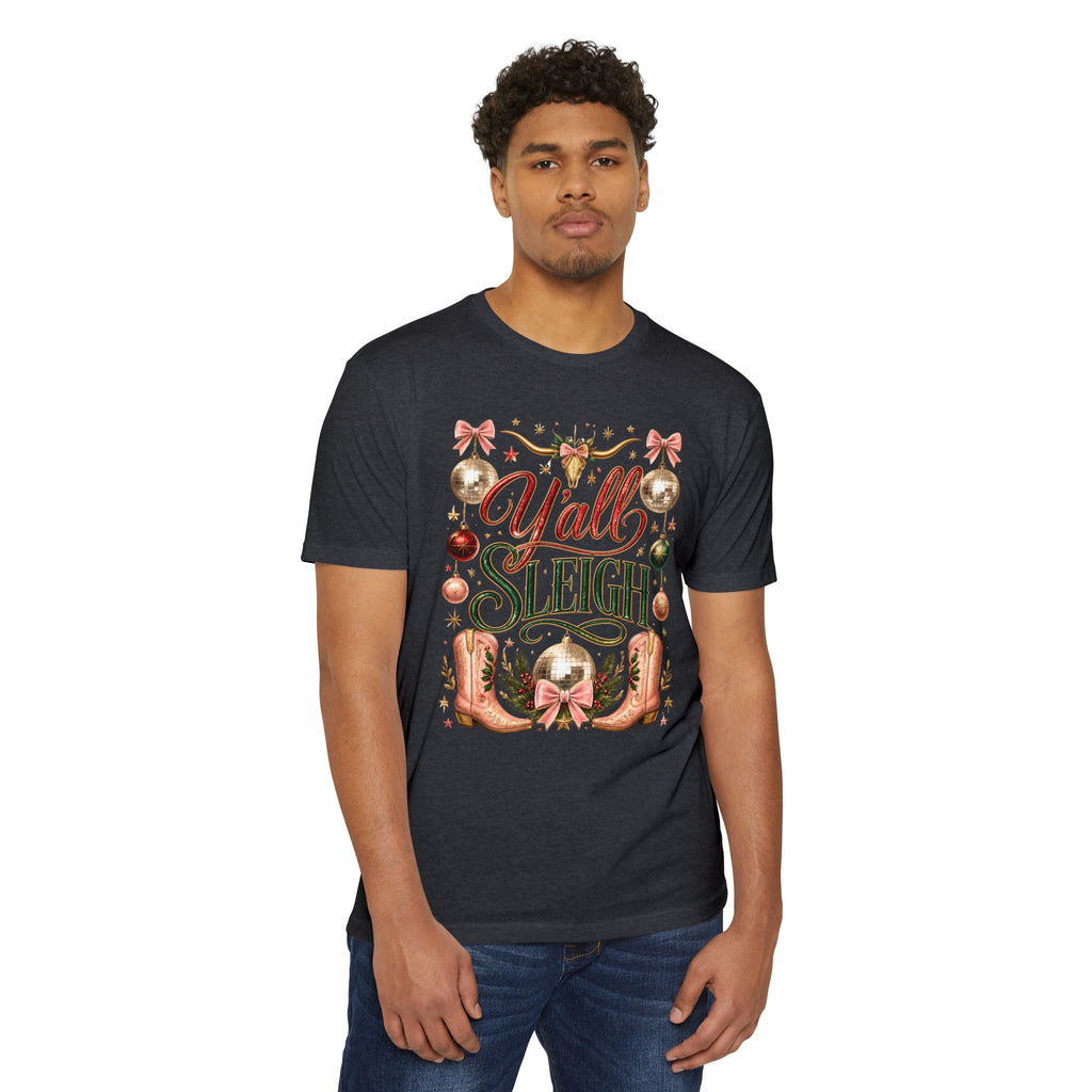 Y'all Sleigh Christmas T-Shirt — Southern Holiday Graphic Tee