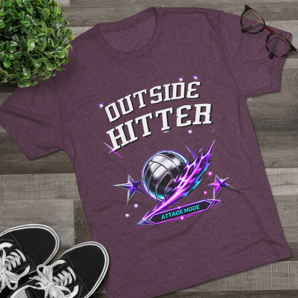 Outside Hitter Volleyball Tee — Attack Mode Graphic Shirt
