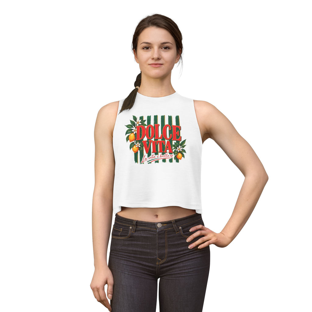 Dolce Vita Crop Tank — Women's Italian Lemon Summer Top