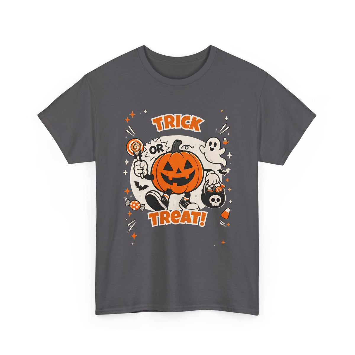 Halloween Trick or Treat T-Shirt — Cute Jack-o'-Lantern & Ghosts Tee