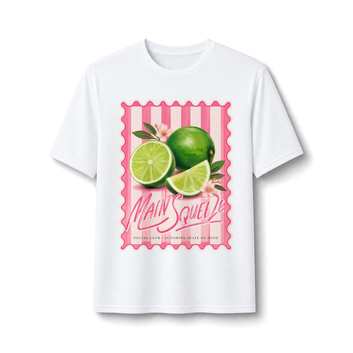 Lime Squeeze Performance Tee — Retro Citrus Graphic Active Shirt