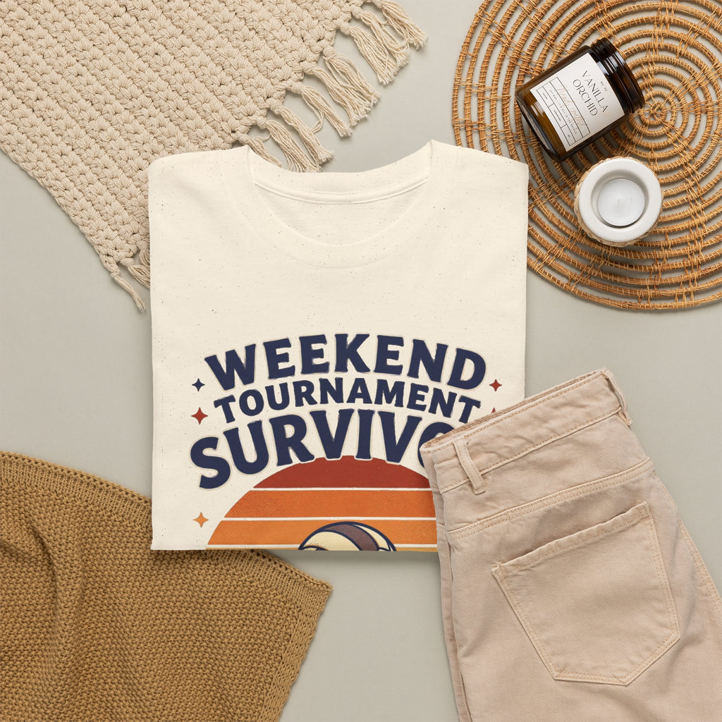 Weekend Tournament Survivor Volleyball Tee — Fueled by Volleyball & Coffee