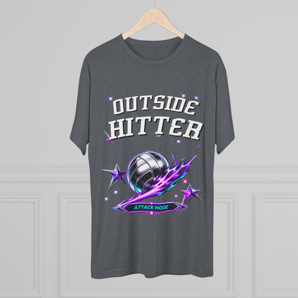 Outside Hitter Volleyball Tee — Attack Mode Graphic Shirt