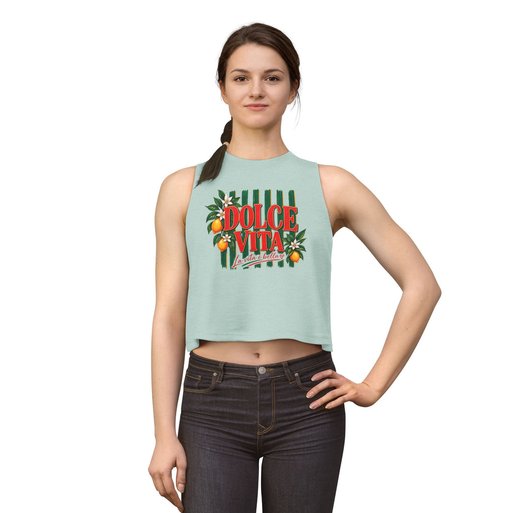 Dolce Vita Crop Tank — Women's Italian Lemon Summer Top