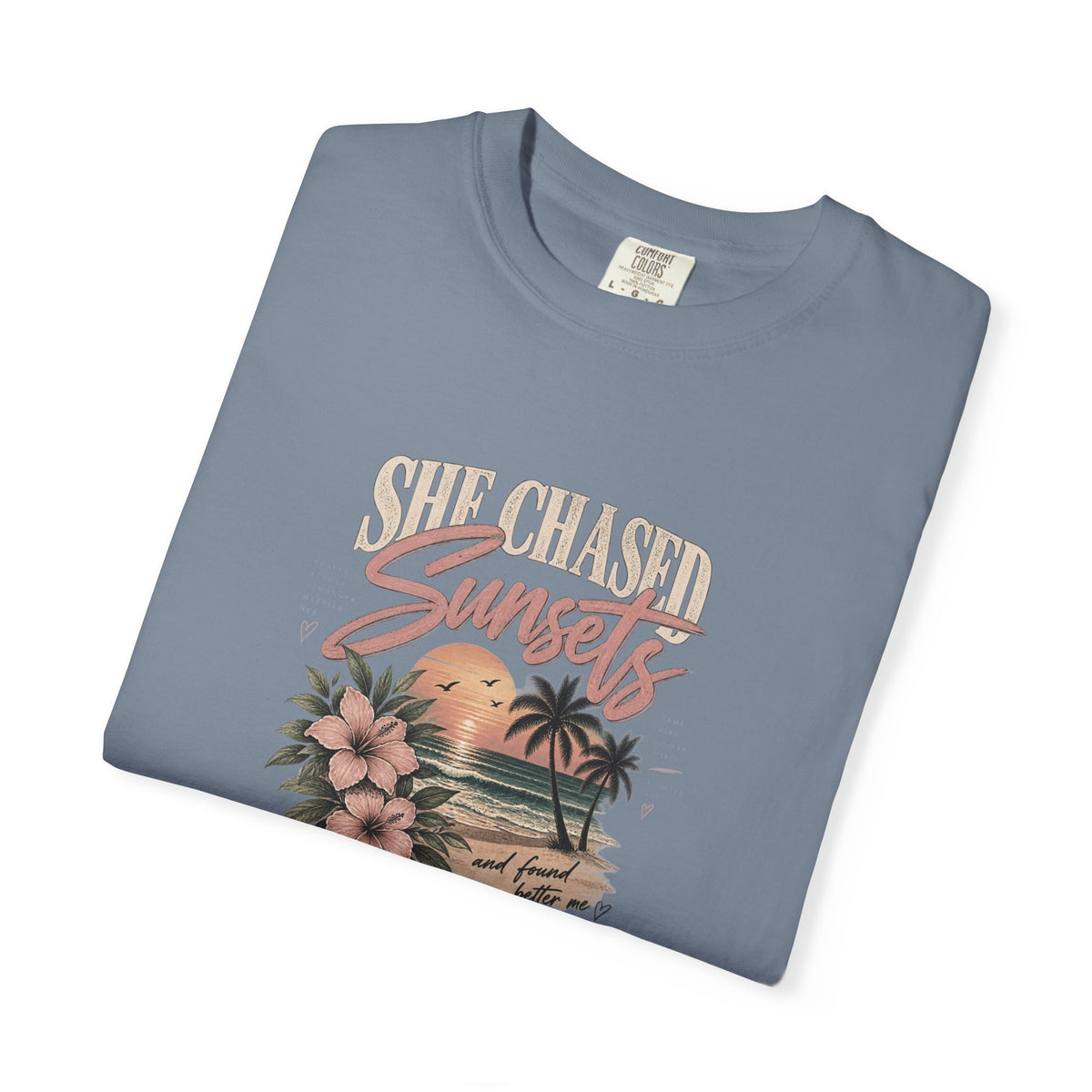 Sunset Beach T-Shirt — Vintage Tropical 'Sunset' Graphic