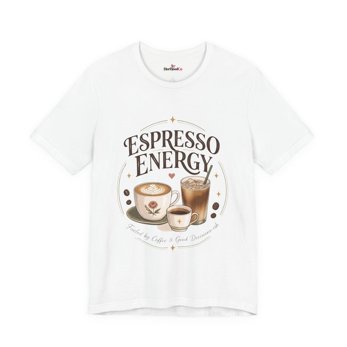 Espresso Energy Coffee Tee — Cute Latte & Cappuccino Graphic T-Shirt
