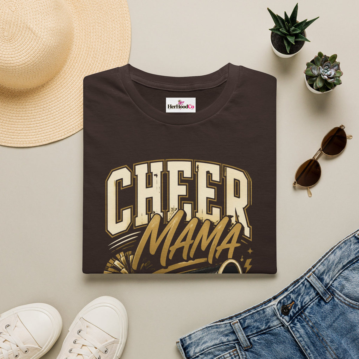 Cheer Mama T-Shirt — Retro Megaphone Cheer Mom Shirt