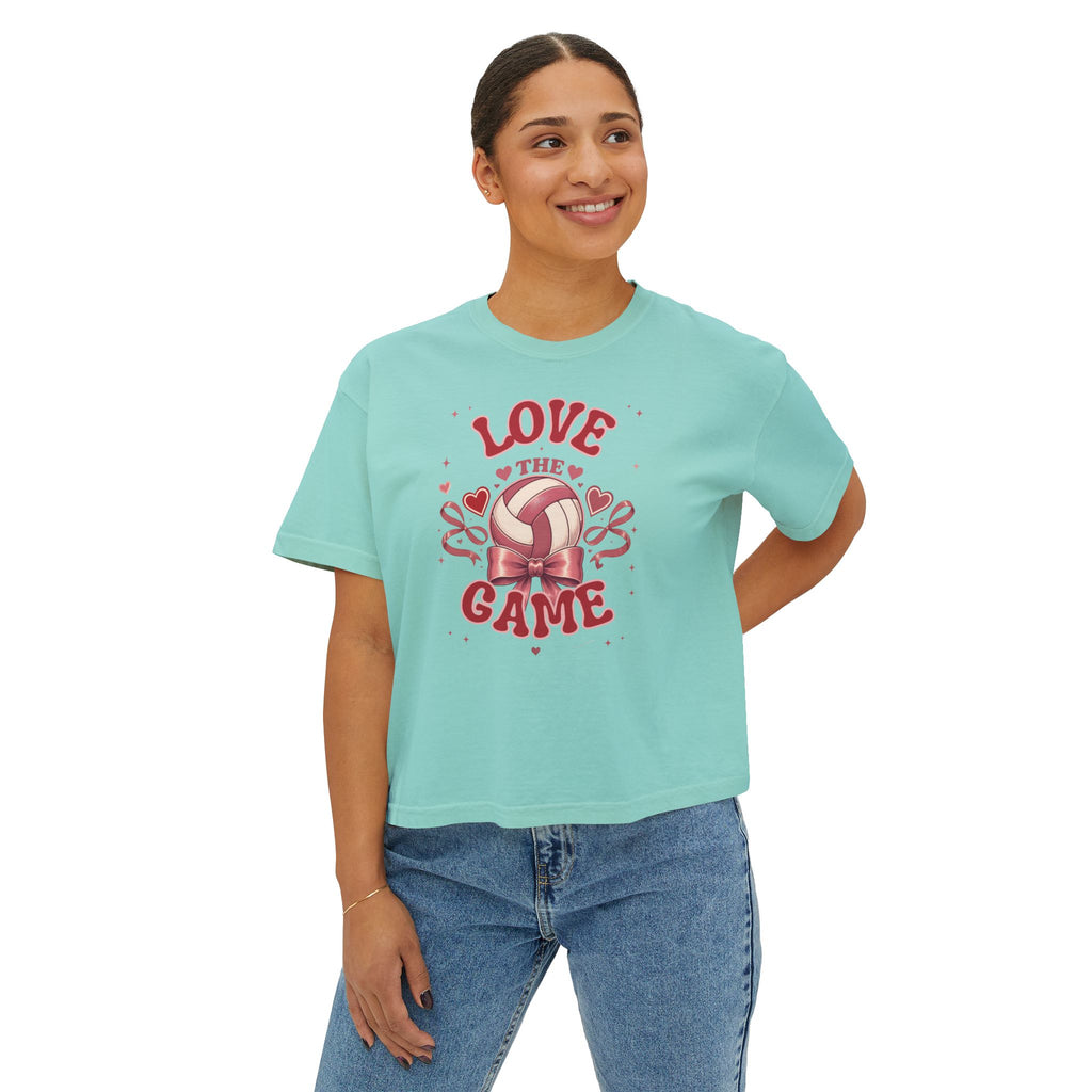 Volleyball "Love the Game" Women's Boxy Tee