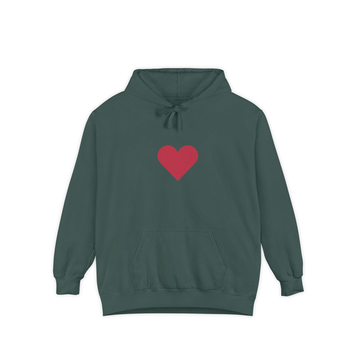 Heart Graphic Hoodie — Minimal Red Heart Pullover for Valentine’s Day & Everyday