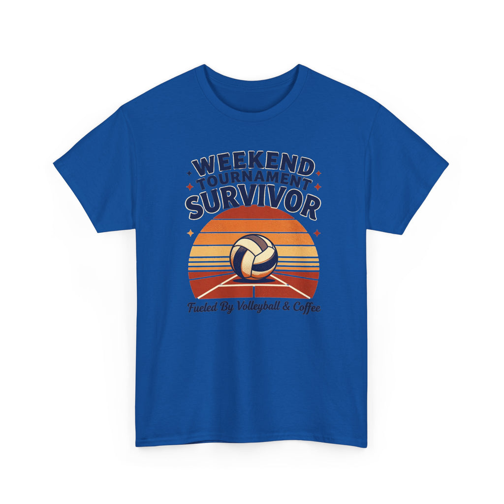 Weekend Tournament Survivor Volleyball Tee — Fueled by Volleyball & Coffee