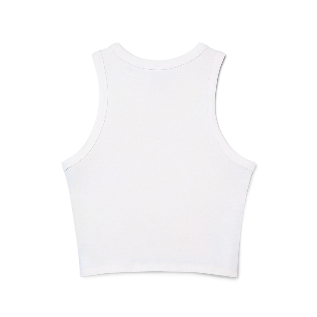 Retro Cheerleader 'I Saw That' Racer Crop Tank Top