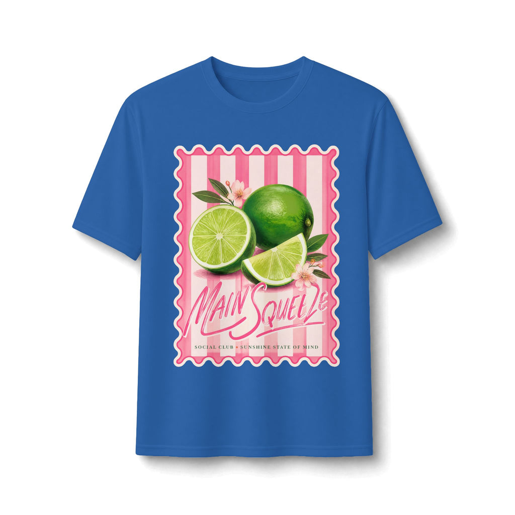 Lime Squeeze Performance Tee — Retro Citrus Graphic Active Shirt