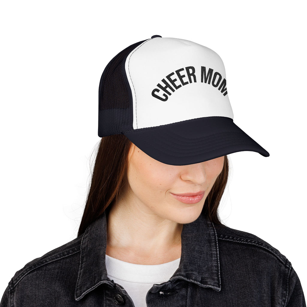 Cheer Mom Foam Trucker Hat — Pom-Proud Cheerleading Mom Cap