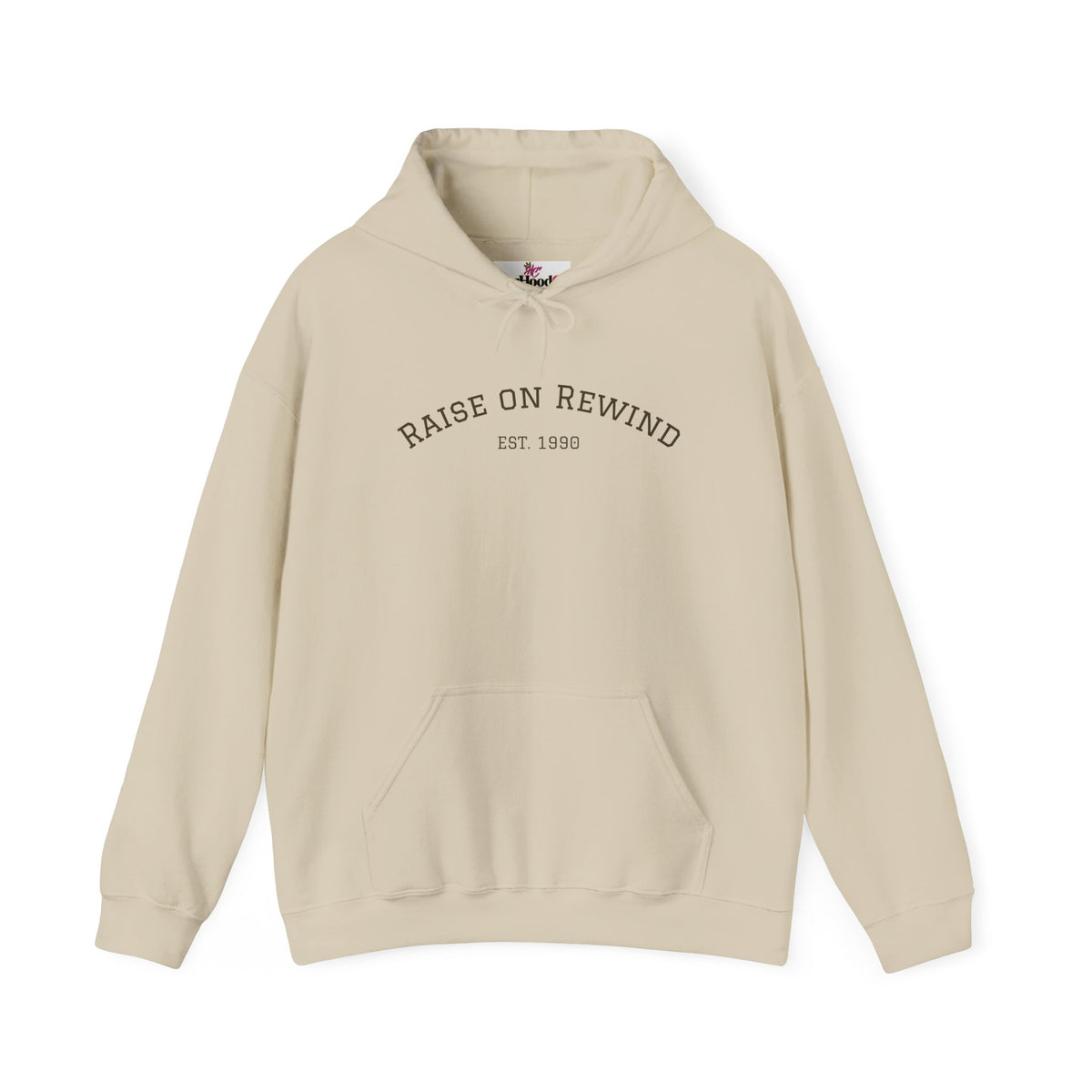Rewind Retro Hoodie — 'Raise On Rewind' Vintage 90s Electronics Graphic Pullover