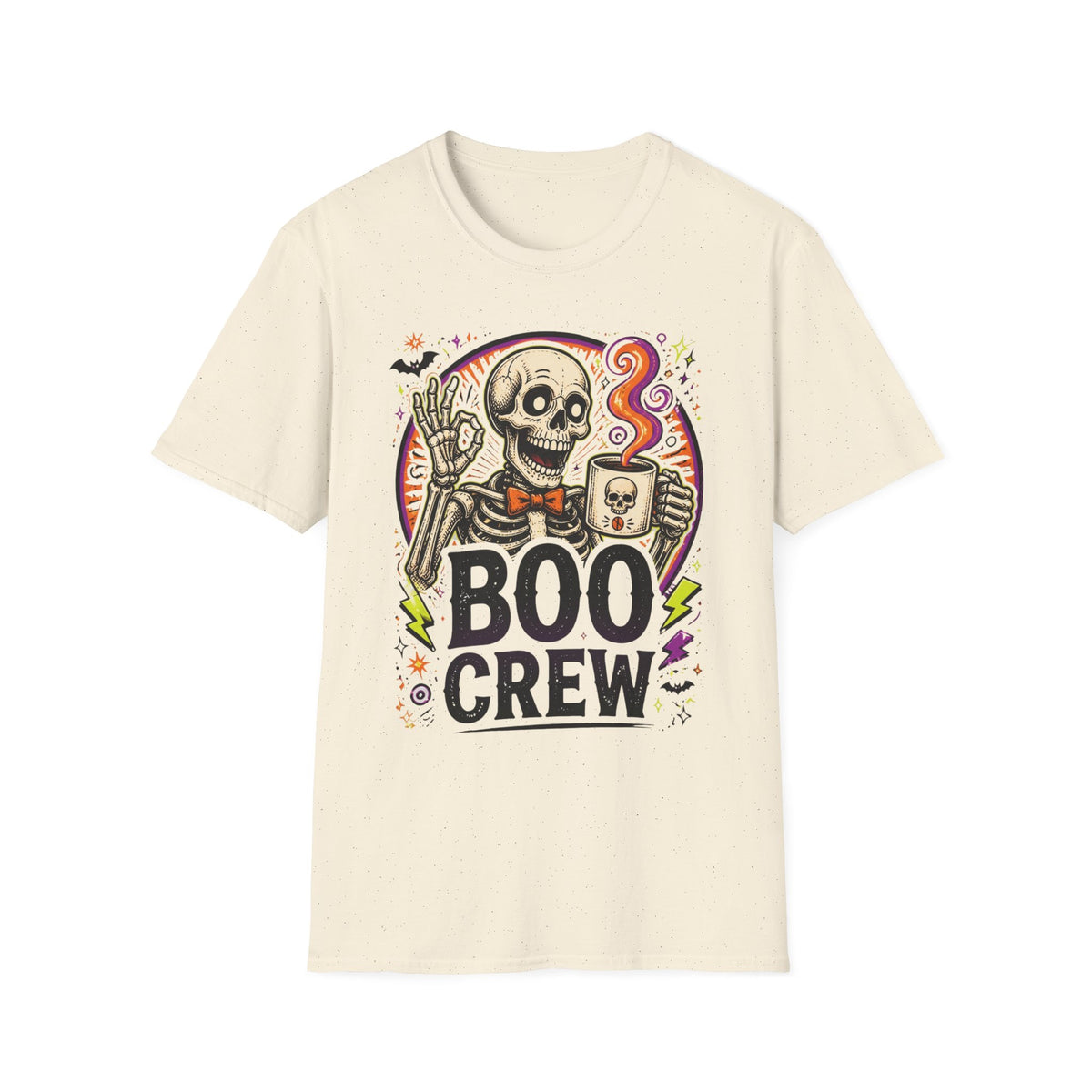 Boo Crew Skeleton T-Shirt — Halloween Skull Coffee Tee