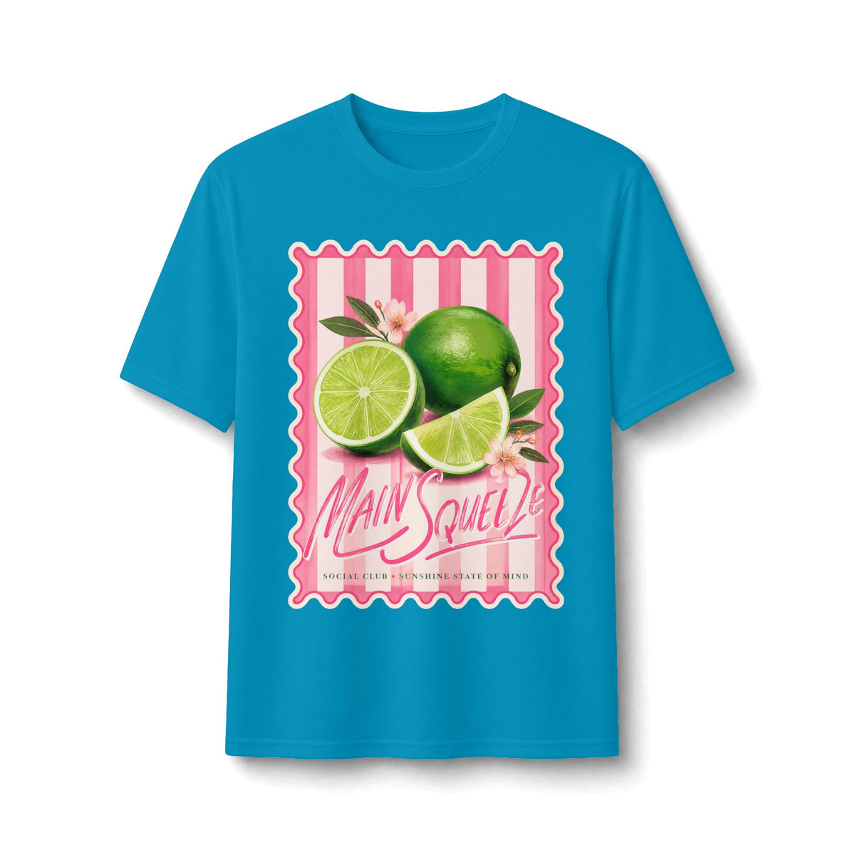 Lime Squeeze Performance Tee — Retro Citrus Graphic Active Shirt