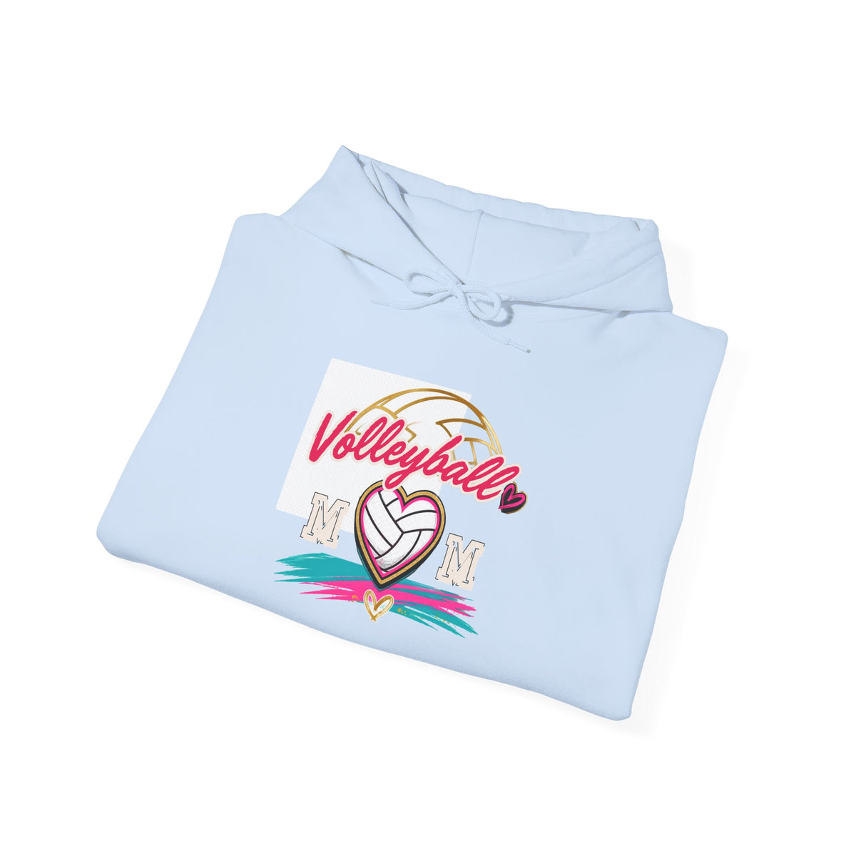 Volleyball Heart Hoodie – Personalized Last Name Back Print
