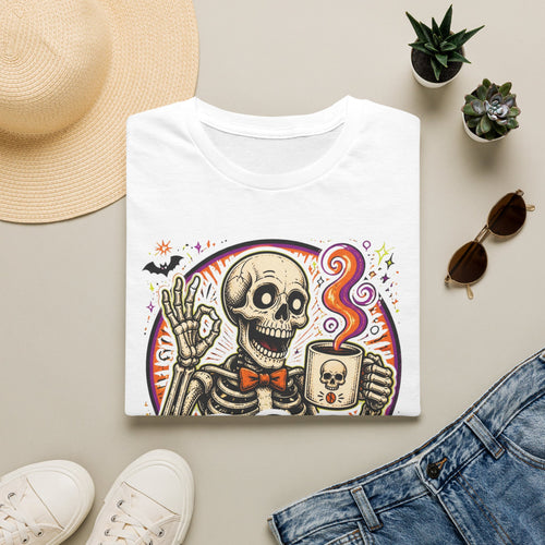 Boo Crew Skeleton T-Shirt — Halloween Skull Coffee Tee