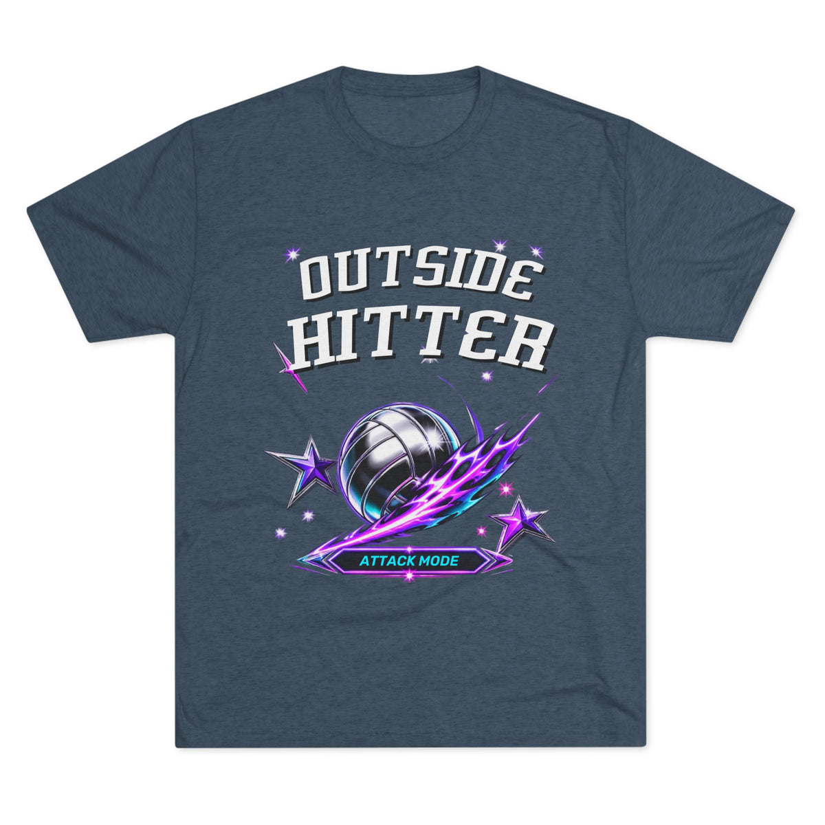 Outside Hitter Volleyball Tee — Attack Mode Graphic Shirt