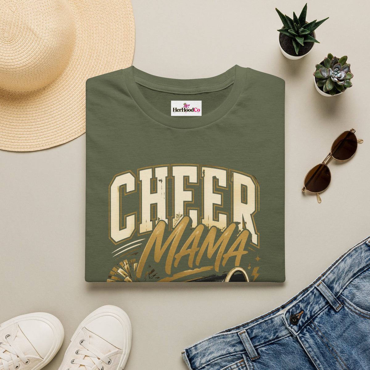 Cheer Mama T-Shirt — Retro Megaphone Cheer Mom Shirt