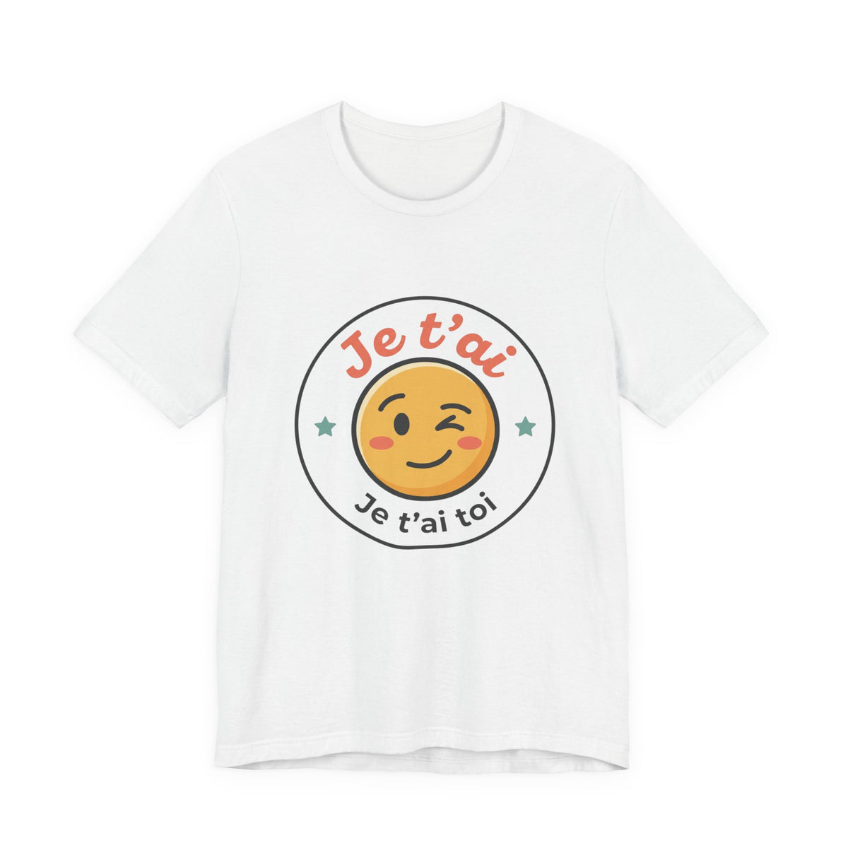 Je t'ai Emoji Tee — French Wink Love Graphic T-Shirt