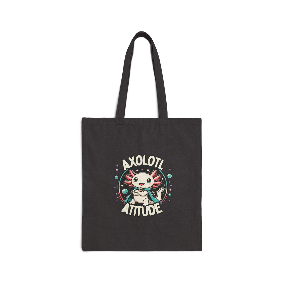 Axolotl Attitude Canvas Tote — Cute Axolotl Shopper Bag