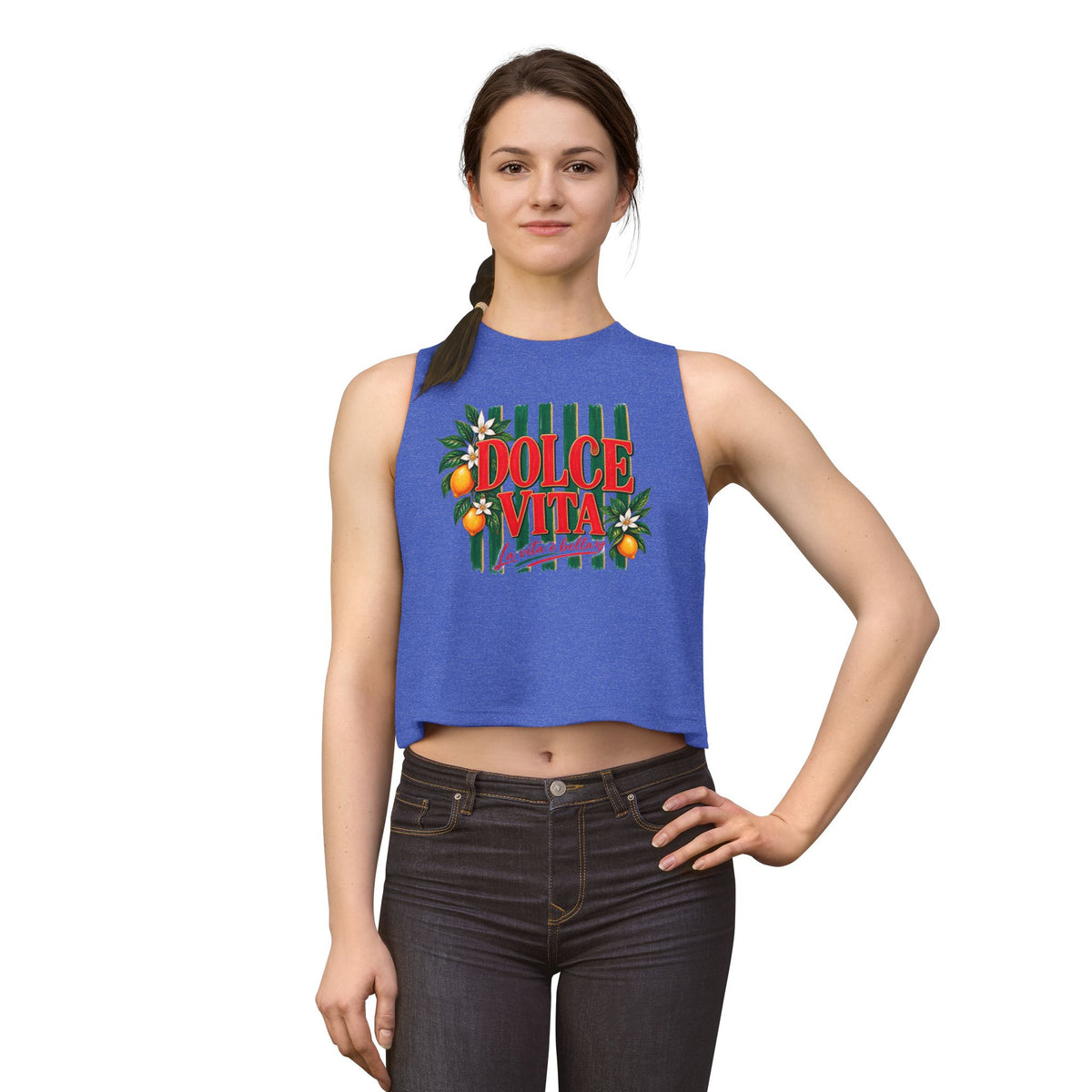 Dolce Vita Crop Tank — Women's Italian Lemon Summer Top
