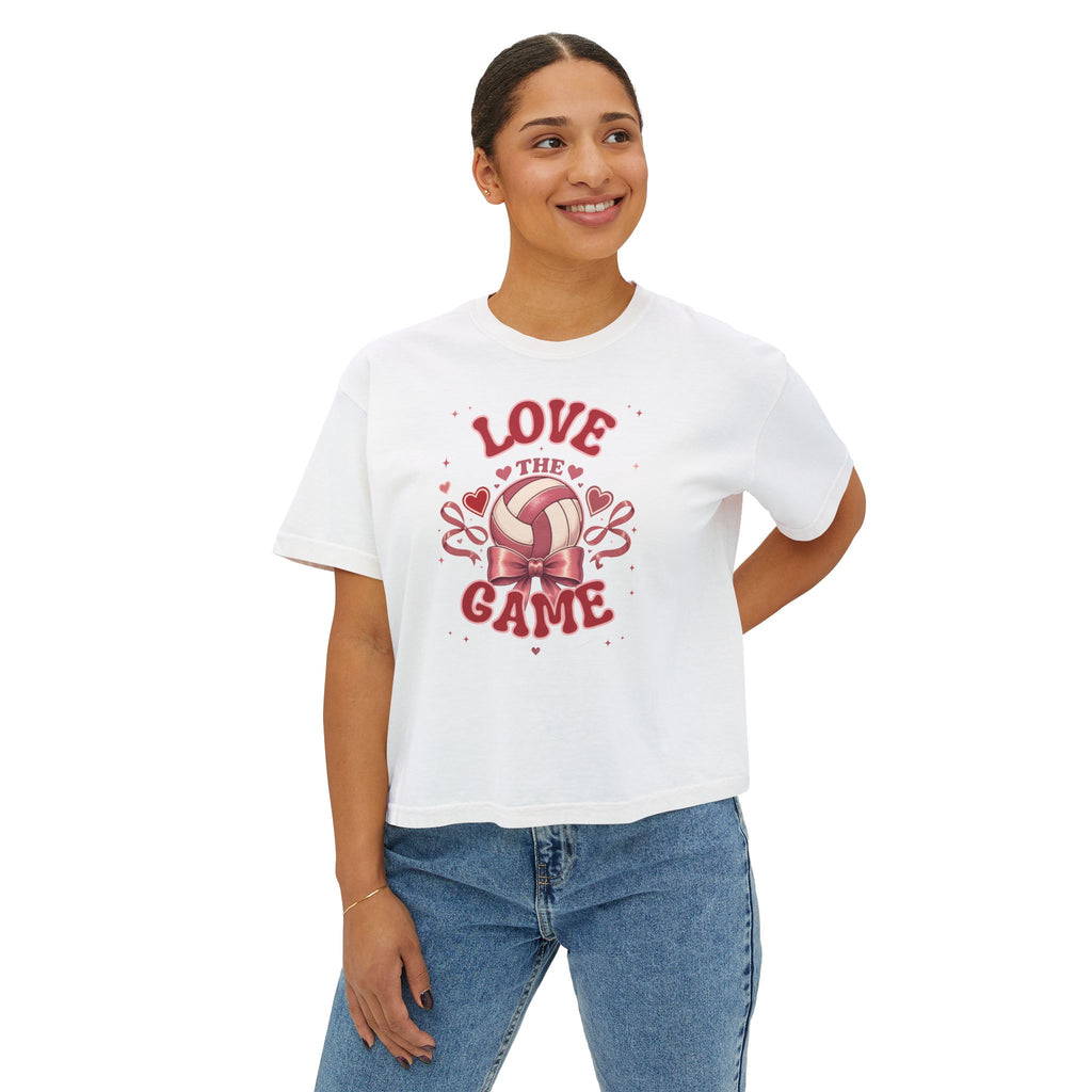Volleyball "Love the Game" Women's Boxy Tee