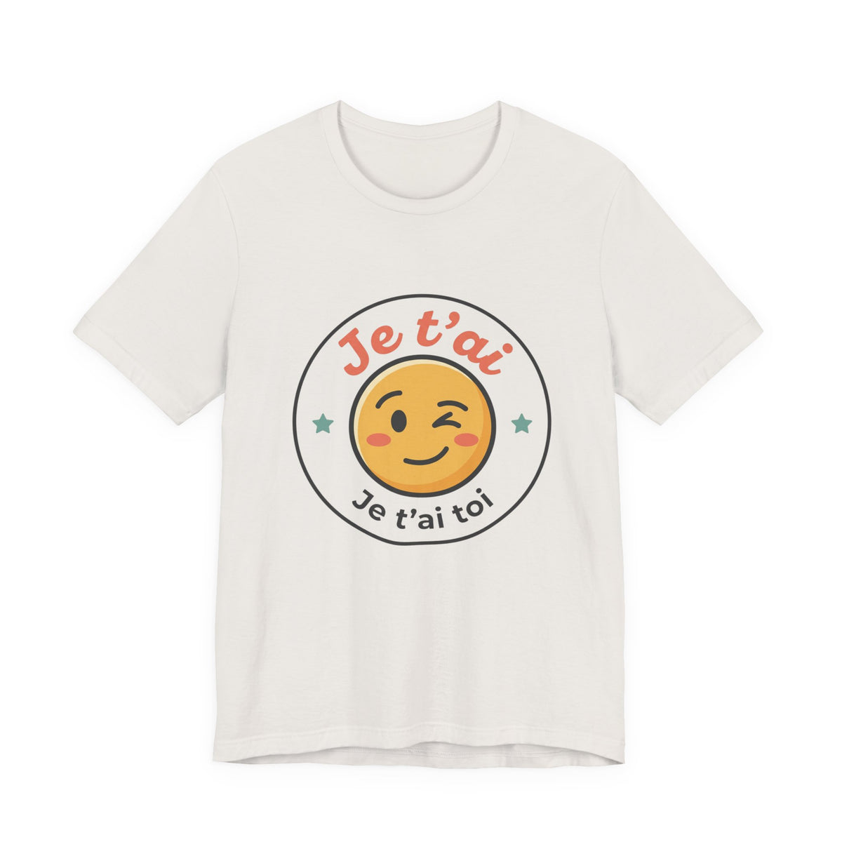 Je t'ai Emoji Tee — French Wink Love Graphic T-Shirt