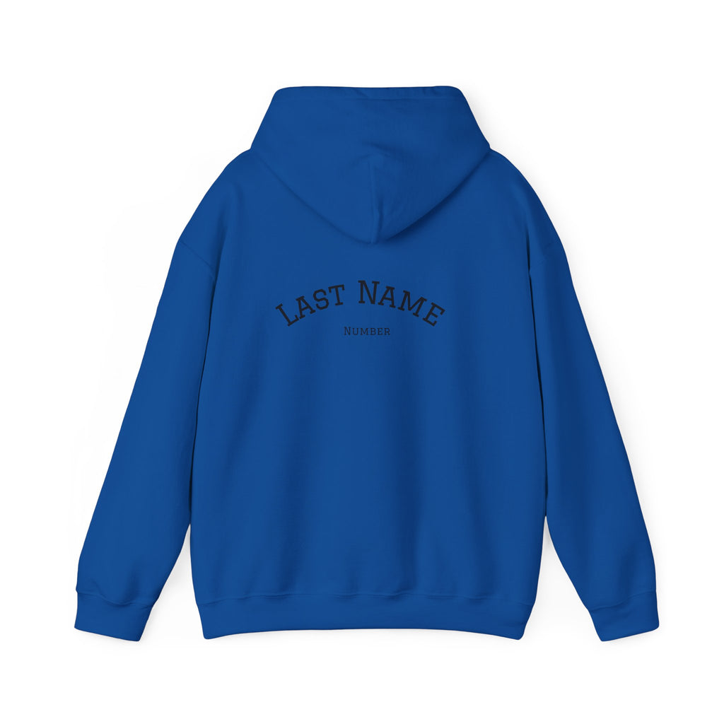 Volleyball Heart Hoodie – Personalized Last Name Back Print