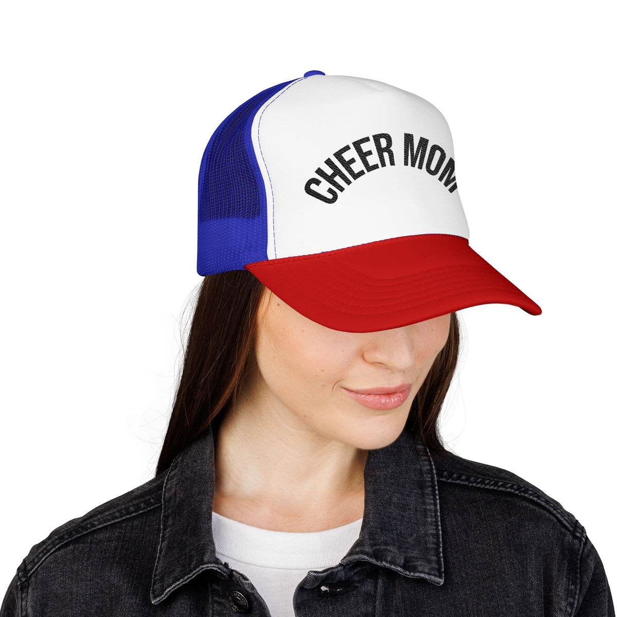 Cheer Mom Foam Trucker Hat — Pom-Proud Cheerleading Mom Cap