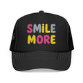 Smile More Foam Trucker Hat — Colorful Cheerful Graphic Cap