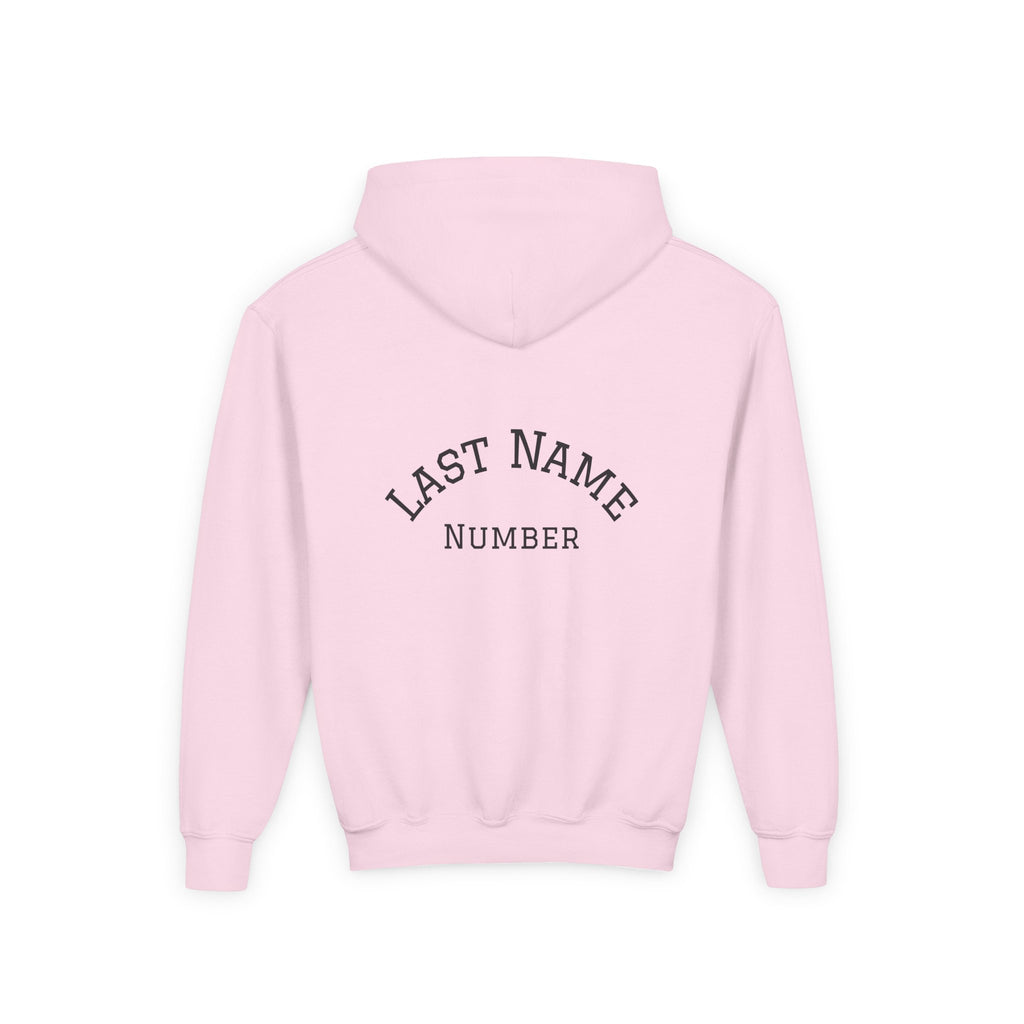 Youth Hoodie - "Game Day Heat" Football Personalized Back Name & Number