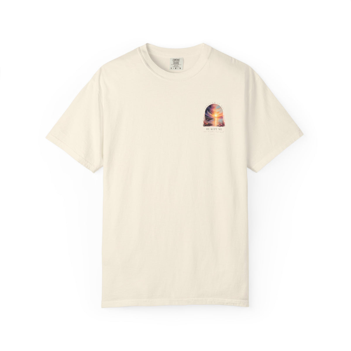 Faith Sunrise T-Shirt — "He Kept Me" Inspirational Graphic Tee