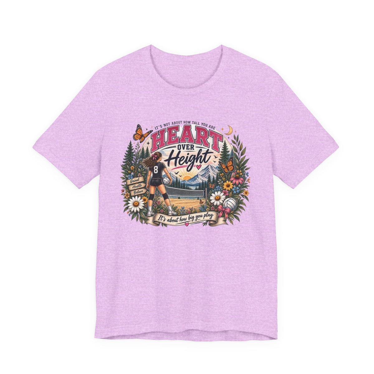 Heart Over Height Soccer T‑Shirt — Inspirational Women’s Soccer Tee