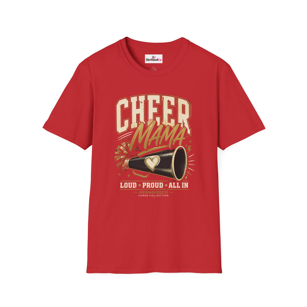 Cheer Mama T-Shirt — Retro Megaphone Cheer Mom Shirt