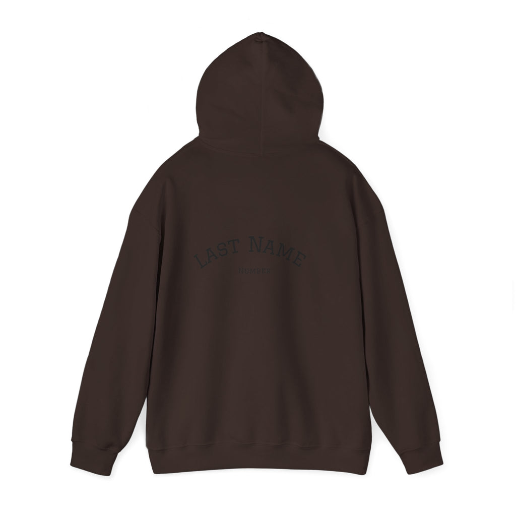 Volleyball Heart Hoodie – Personalized Last Name Back Print