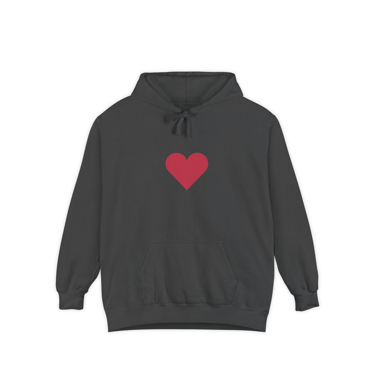 Heart Graphic Hoodie — Minimal Red Heart Pullover for Valentine’s Day & Everyday