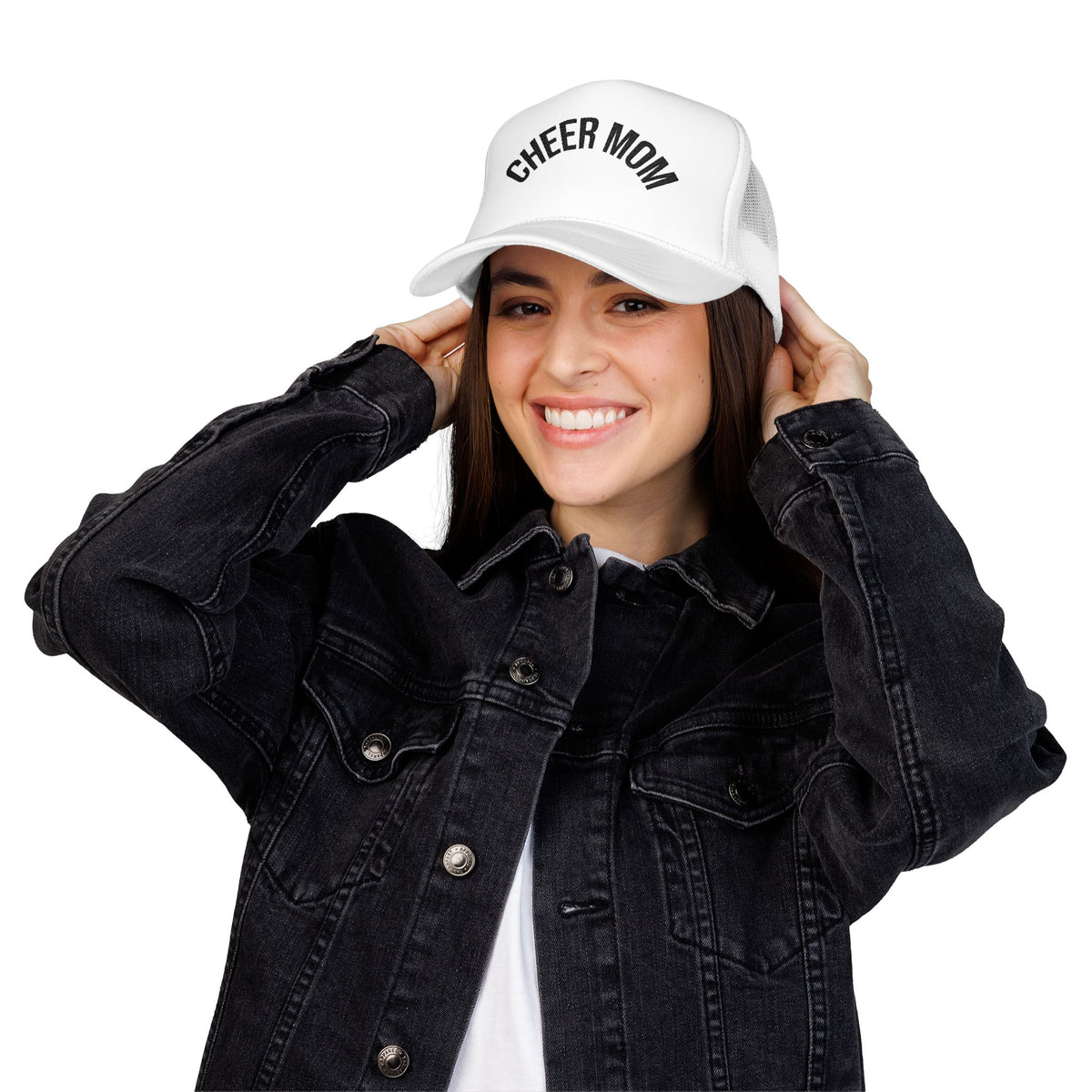 Cheer Mom Foam Trucker Hat — Pom-Proud Cheerleading Mom Cap
