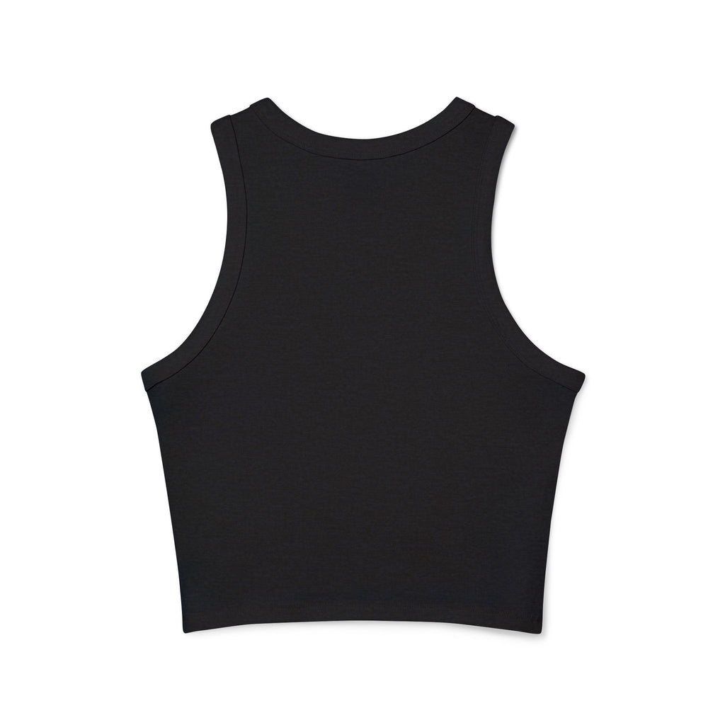 Retro Cheerleader 'I Saw That' Racer Crop Tank Top